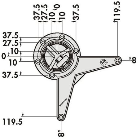 Pied de table charge lourde - 690 mm diamètre 80 CAMAR