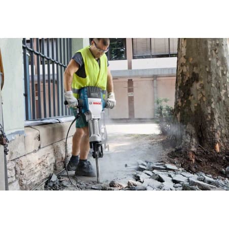 Marteau piqueur GSH 27 VC + chariot + accessoires BOSCH 0615990145