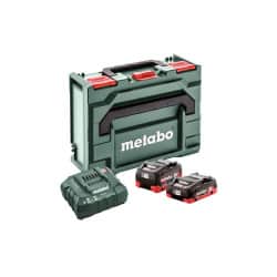 Pack batterie 18 V LiHD 4 Ah + batterie 18 V LiHD 5,5 Ah + chargeur ASC 55 + MetaBox 145 METABO 685136000