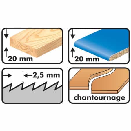 Lame de scie sauteuse x5 LEMAN 7013.05