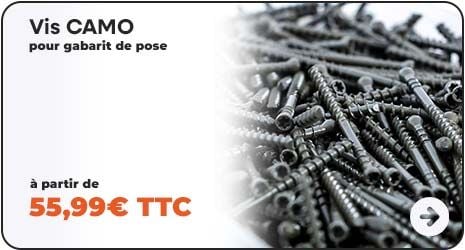 Vis CAMO tête réduite empreinte 6 lobes pour gabarit de pose de terrasse CAMO AERFAST